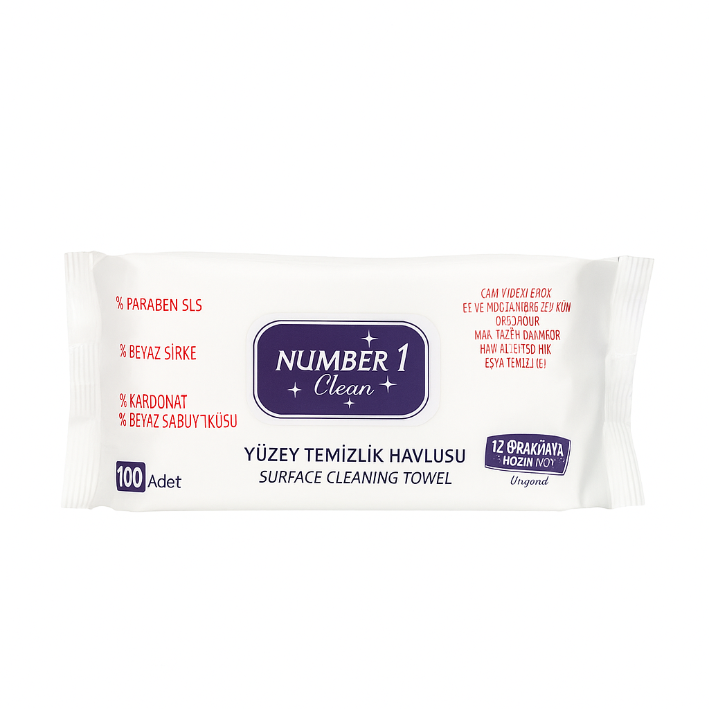دستمال مرطوب تمیزکننده سطوح نامبر وان – Number 1 Clean Surface Cleaning Towel