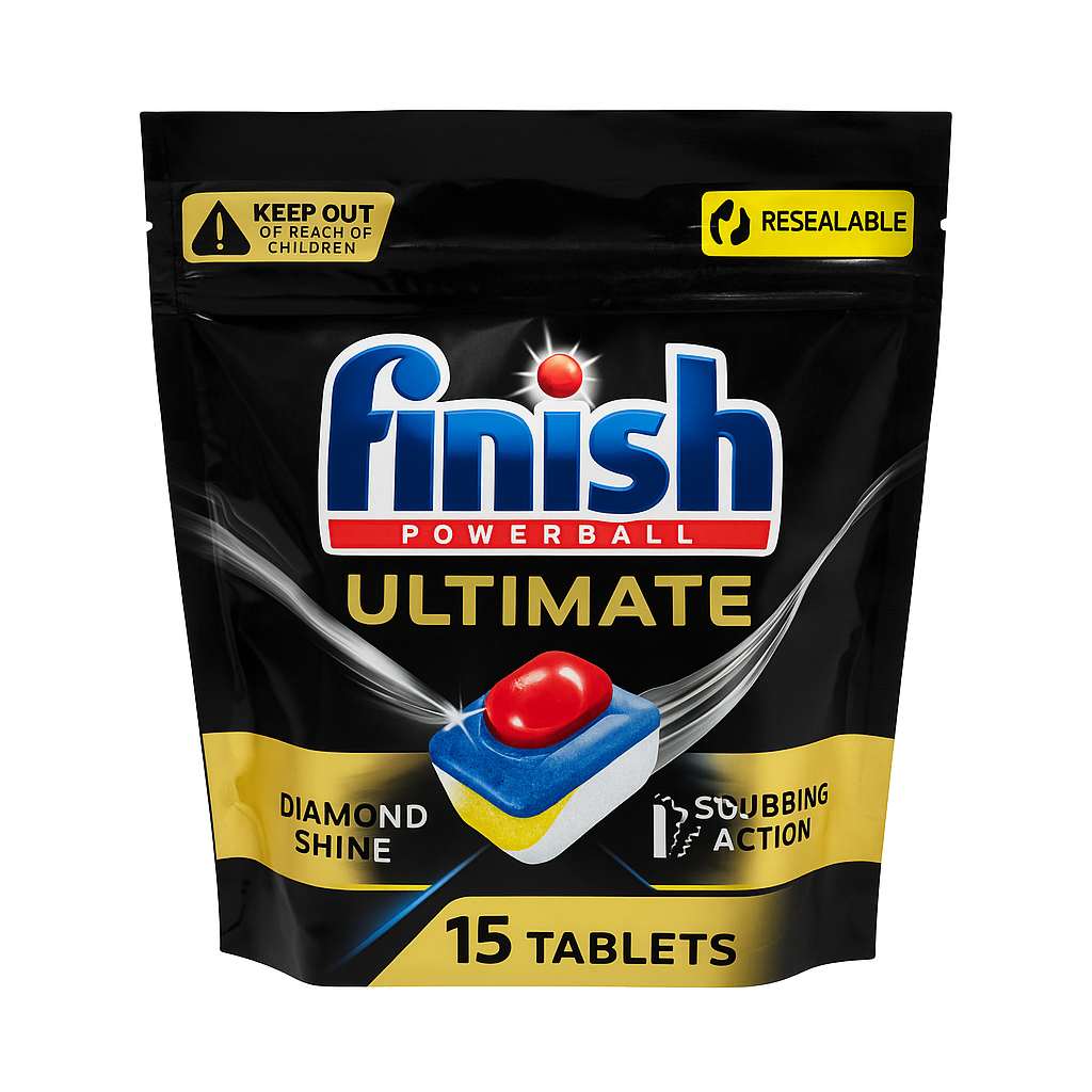 قرص ماشین ظرفشویی فینیش ۱۵ عددی - Finish Ultimate Powerball 15 Tablets